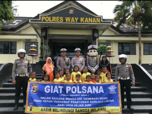 Dekati Anak, Polres Way kanan Undang 62 Siswa TK