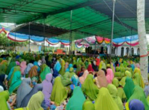 suasana pengajian muslimat di Kecamatan Seputih Banyak