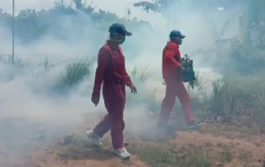 Tekan Wabah DBD, Pemkab Lampung Tengah Lakukan Fogging