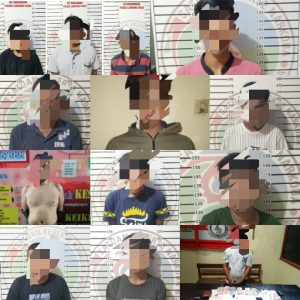 Dua Belas Orang Terduga Pelaku Narkoba di Tangkap Jajaran Polres Lampung Utara