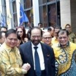 Jelang Pilkada Serentak,Ketum DPP NasDem Surya Paloh Lawatan Ke Airlangga Hartarto Di Kantor DPP Golkar