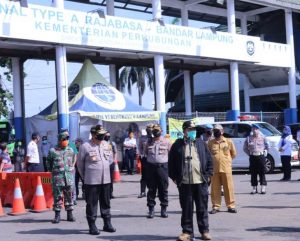 Gubernur dan Kapolda Tinjau Kesiapan Terminal Rajabasa Hadapi Covid-19