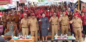 Bupati Lamteng Loekman Djoyosoemarto Resmikan Pasar Rakyat Ruktiharjo