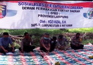 Sosialisasikan Perda Penyalahgunaan Narkotika, Ketua Komisi I DPRD Lampung ke Way Kanan