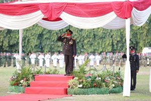 Sekdaprov Fahrizal Darminto Ikuti Upacara Penurunan Bendera Merah Putih secara Virtual yang Dipimpin Presiden Jokowi