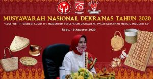 Ketua Dekranasda Lampung Ikuti Munas Dekranas 2020