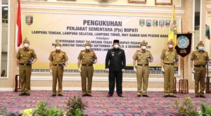 Gubernur Lampung Lantik 5 Pjs Bupati Dan 1 Plt Bupati. Ini Nama – Nama nya!