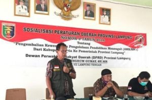 Perhatikan Pendidikan, Ketua DPRD Lampung Sosialisasikan Perda Nomor 9 Tahun 2016