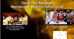 Tanggamus Kembali Raih Penghargaan Proklim dari Menteri Lingkungan Hidup