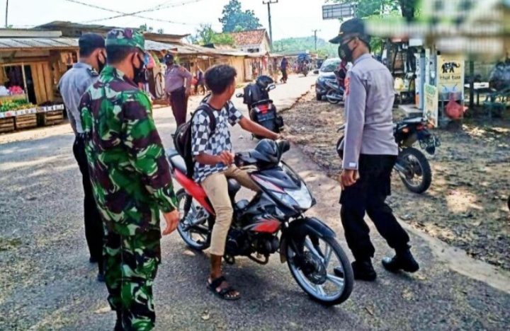 Kawal Penegakan Protokol Kesehatan, Polsek Pakuan Ratu Way Kanan Gelar Operasi Yustisi