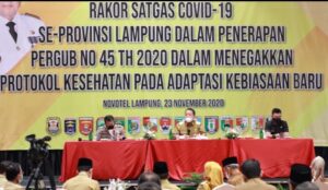 Arinal Pimpin Rakor Satgas Covid-19 Se-Provinsi Lampung