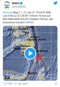 Gempa Lagi! Sulawesi Utara Diguncang Gempa 7,1 SR