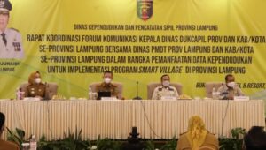 Bahas Smart Village, Pemerintah Provinsi Lampung Gelar Rakor Forum Kadisdukcapil