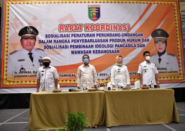 Bina Ideologi Pancasila,  Mingrum Gumay Buka Acara Rakor Sosper