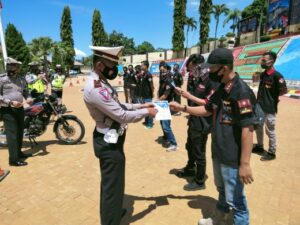 Satlantas Polres Tanggamus Laksanakan Safety Ridding Dua Club Motor