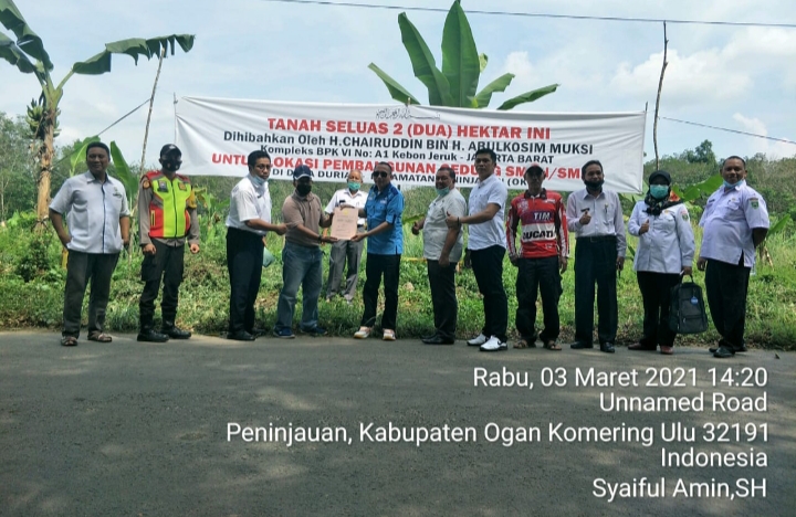 Disdik Sumatera Selatan Survey Lahan Calon Gedung SMKN 5 OKU