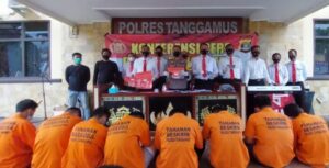 Polres Tanggamus Tetapkan 8 Tersangka Narkotika di Kerumunan Orgen Tunggal Semaka