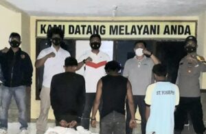 Polsek Limau Bersama Security Tangkap Tiga Pelaku Pembobol dan Pencurian Kabel PT CBL