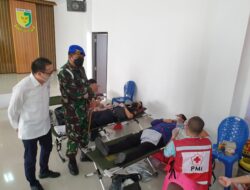 Gandeng PMI Lampung, Denpom II/3 Lampung Gelar Donor Darah