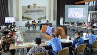 Gubernur Lampung Pimpin Rakor Evaluasi Pelaksanaan PPKM Mikro
