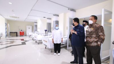 Dampingi Menteri  BUMN dan Menteri Agama, Gubernur Lampung Tinjau Kesiapan RS Pertamina Bintang Amin Ekstensi Asrama Haji Lampung