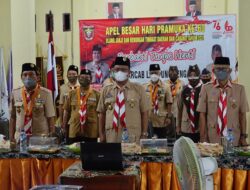 HUT Pramuka ke-60, Wakil Bupati Lamteng Ikuti Apel Akbar Secara Virtual