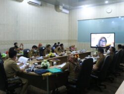 Inspektur Pemprov Lampung Rapat Evaluasi SAKIP & RB 2021 Secara Virtual