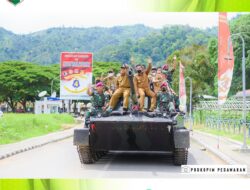 Dendi – Arinal Bareng Danbrigif 4 Marinir Bagi-Bagi Bantuan ke Warga Pesawaran