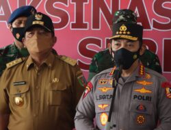 Dampingi Kapolri, Gubernur Lampung Tinjau Kegiatan Akselerasi Vaksin Serentak
