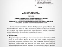 Gubernur Lampung Larang ASN ke Luar Negeri!