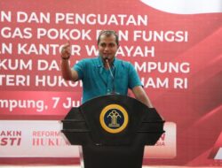 Wamenkumham RI Apresiasi Kinerja Seluruh Jajaran Kemenkumham Lampung