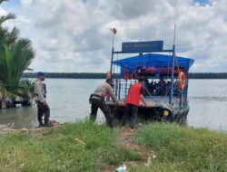 Polairud Polres Tulang Bawang Gelar Pengamanan di Dermaga Ponton Penyebarangan