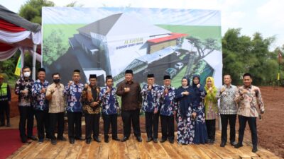 Gubernur Lampung Letakkan Batu Pertama Pembangunan Al Kautsar Indoor Sport Center