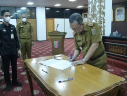 Pemprov Lampung Teken Pakta Integritas Bareng  Lembaga/Organisasasi Yang Bernaung Dalam LTSA-PMI Provinsi Lampung