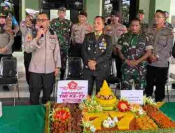 Polresta Bandar Lampung Beri Surprise Kodim 0410/KBL di HUT TNI ke-77