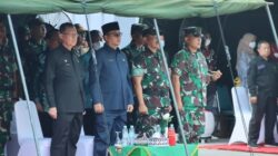 Wakili Gubernur Lampung, Sekdaprov Hadiri Upacara Pengantaran Satgas Operasi Pamtas RI-PNG Yonif 143/TWEJ TA. 2022