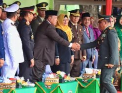 Gubernur Arinal Ikuti Upacara HUT TNI ke-77, Danrem 043/Garuda Hitam Bertindak Sebagai Inspektur Upacara