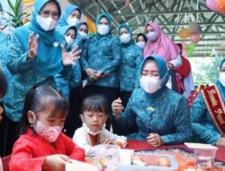 Kunjungi Desa Model Konvergensi Penanganan dan Pencegahan Stunting di Kota Metro, TP PKK Lampung Lakukan Pembinaan dan Serahkan Bantuan