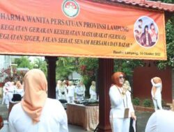Dharma Wanita Persatuan Provinsi Lampung Gelar Kegiatan Gerakan Masyarakat Hidup Sehat