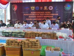 Polda Lampung Musnahkan 171,5 Kg Narkotika Jenis Sabu