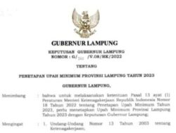 UMP Lampung 2023 Rp2,6 Juta