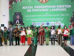 Ketua TP PKK Provinsi Lampung Hadiri Perayaan Natal Perempuan Kristen se-Lampung