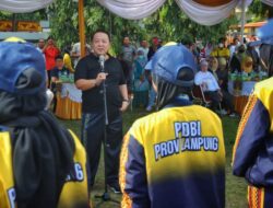 Gubernur Berikan Apresiasi Atlet Drumband PDBI Lampung Peraih Emas Kejurnas Madiun
