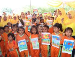 Bunda PAUD Lampung Tengah Hadiri Lomba Mewarnai Mamamia
