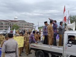 Gajih Dari Tahun 2022 Belum Dibayar, Ratusan Perangkat Desa Di Pesisir Barat Demo