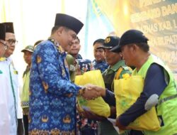 Pemkab Lampung Tengah bersama BAZNAS Distribusi Sembako dan Zakat Fitrah 1444H