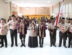 Nunik Lepas Kontingen Pramuka Lampung ke Cibubur