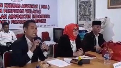 Dihadiri Anggota DPD RI, BPW PAI Lampung Gelar Pendidikan Khusus Advokat