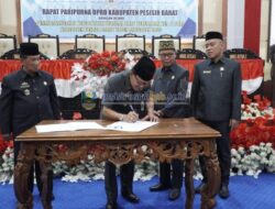 DPRD Pesibar Rapat Paripurna Penandatanganan Kesepakatan Bersama Perubahan KUA-PPAS APBD 2023