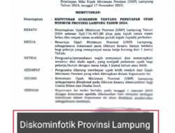 Asiiik, Pemprov Lampung Naikkan UMP  2024 3,16 persen
